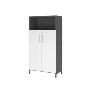 Hammerbacher Regalschrank FlexWall 800 x 1.532 x 417 mm (B x H x T) Flügeltür ohne Rollen Holz