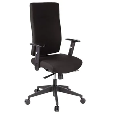 hjh OFFICE Bürodrehstuhl PRO-TEC 300 43-54cm Synchronmechanik Rolle hart gebremst (für Teppichboden) Kunststoff schwarz