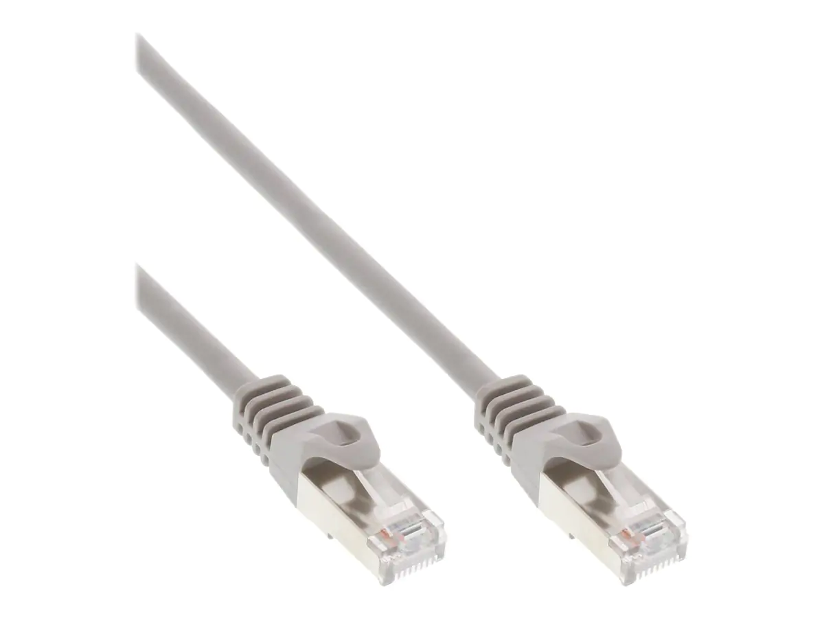 InLine - Patch-Kabel - RJ-45 (M) zu RJ-45 (M) - 5 m - Foiled Unshielded Twisted Pair (F/UTP) - CAT 5e - ohne Haken - Grau (Packung mit 25)