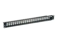 equip - Patch-Panel mit Kabelverwaltung - CAT 6 - UTP - Schwarz - 1U - 48.3 cm (19") - 24 Ports