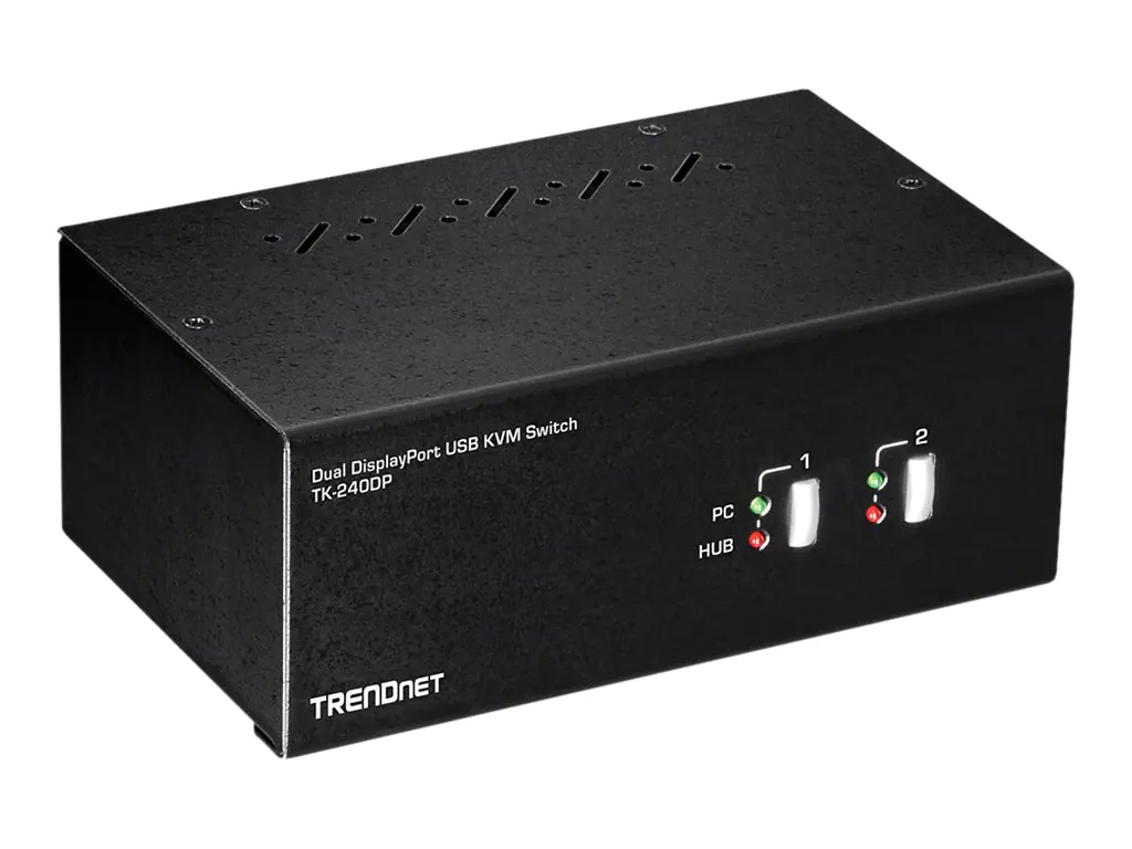 Trendnet TK-240DP - KVM-/Audio-/USB-Switch - 2 x KVM/Audio/USB - 1 lokaler Benutzer - Desktop - TAA-konform