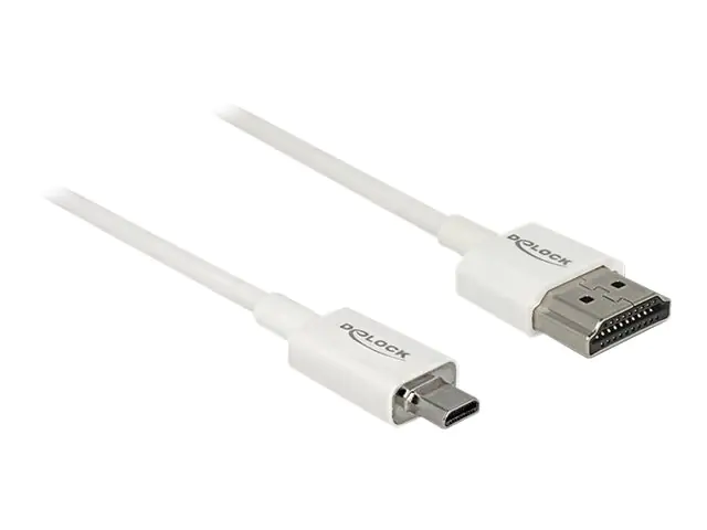 Delock Micro-HDMI-Kabel 1m Weiß 85149