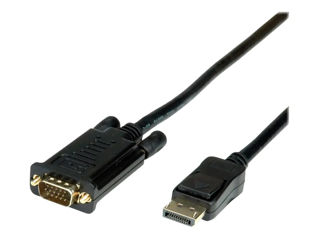 VALUE - Adapterkabel - DisplayPort (M) zu HD-15 (VGA) (M) - 1.5 m - Daumenschrauben - Schwarz