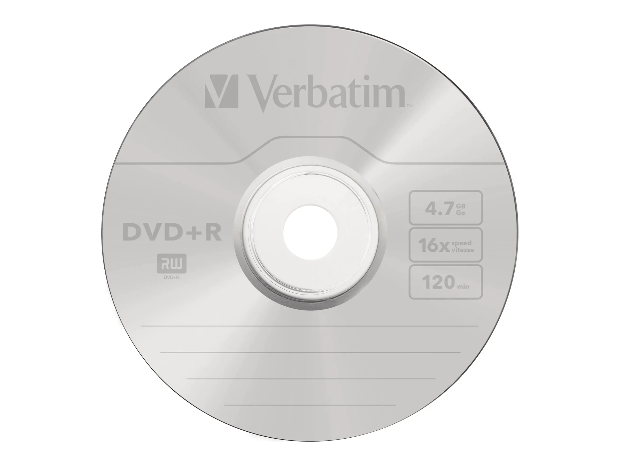 Verbatim 50 x DVD+R - 4.7 GB 16x - mattsilber 43550