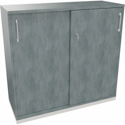 Schiebetürenschrank 3OH B1200xT442xH1133mm ws/Beton