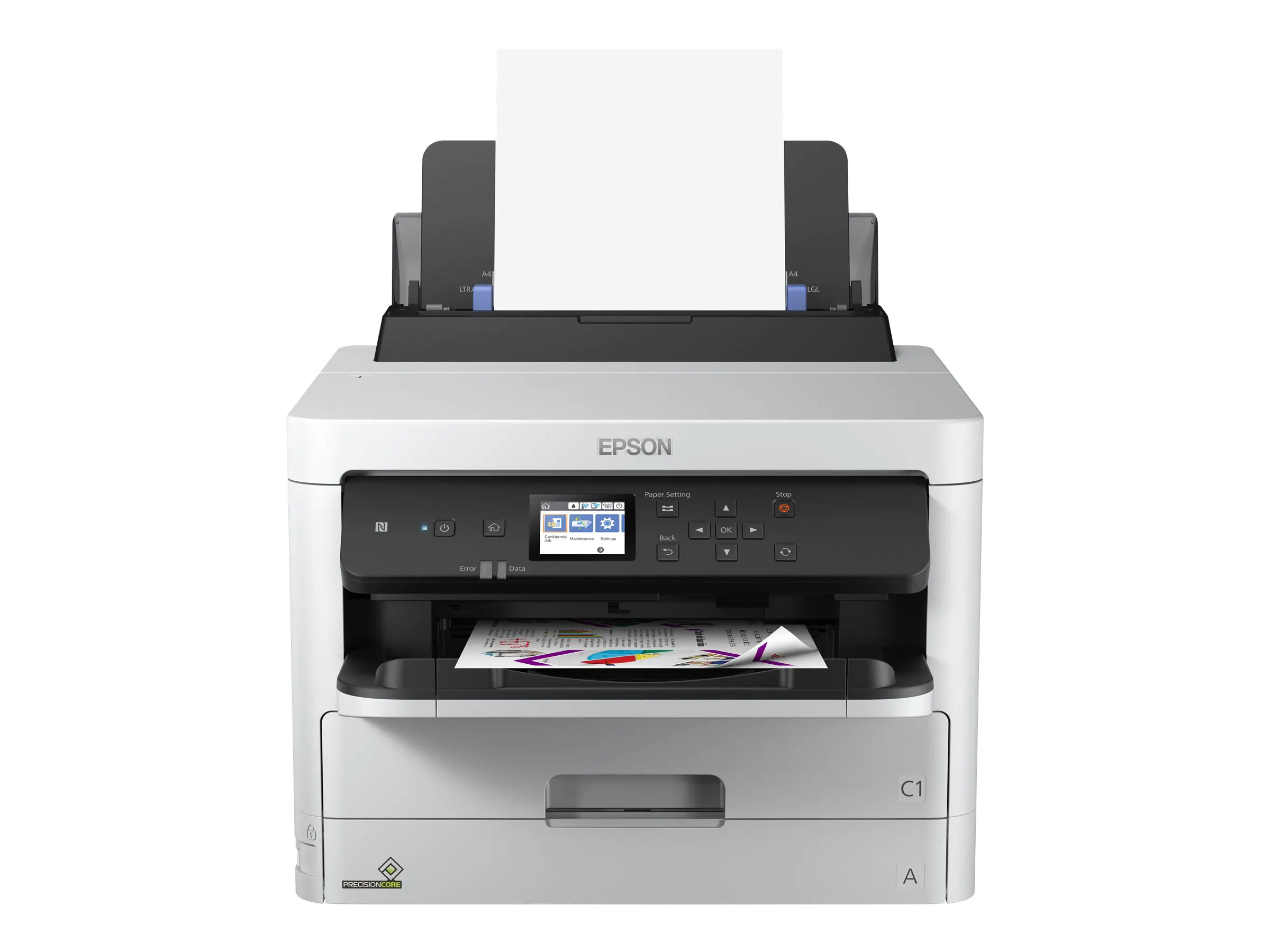Epson WorkForce Pro WF-C529RDTW BAM - Drucker - Farbe - Duplex - Tintenstrahl - A4/Legal - 4800 x 1200 dpi - bis zu 21 Seiten/Min. (einfarbig)/bis zu 21 Seiten/Min. (Farbe) - Kapazität: 830 Blätter - USB, Gigabit LAN, USB-Host, Wi-Fi