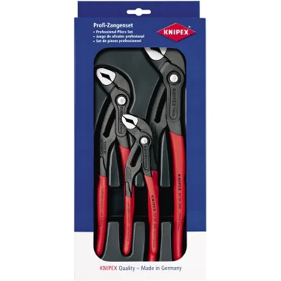KNIPEX Zangen-Set Cobra® Wasserpumpenzangen 3 Teile rot