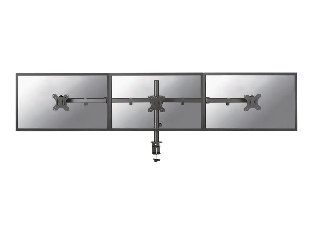 Neomounts FPMA-D550D3 - Befestigungskit - Voll beweglich - für 3 LCD-Anzeigen - Stahl - Schwarz - Bildschirmgröße: 25.4-68.6 cm (10"-27") - Klemmmontage, Tülle, Tischmontage