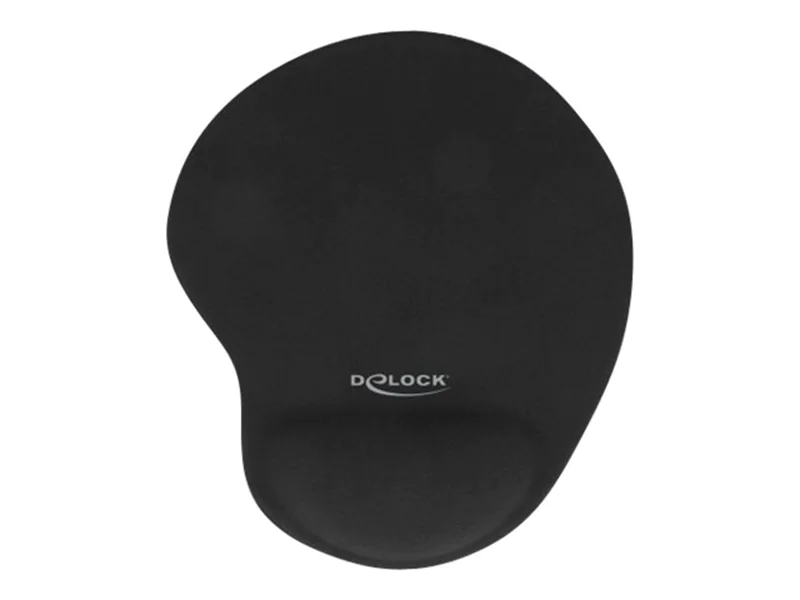 Delock - Mauspad mit Handgelenkpolsterkissen - Schwarz