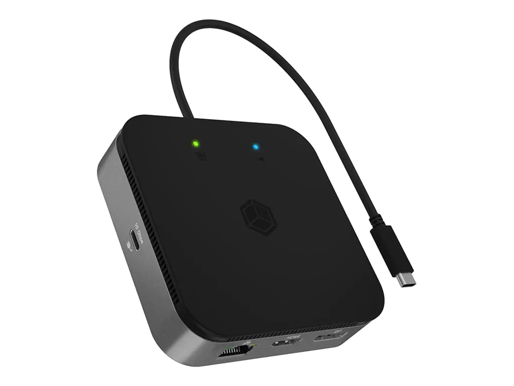 ICY BOX IB-DK408-C41 - Dockingstation - USB-C 3.2 Gen 2 / Thunderbolt 3 / Thunderbolt 4 - HDMI, DP - GigE