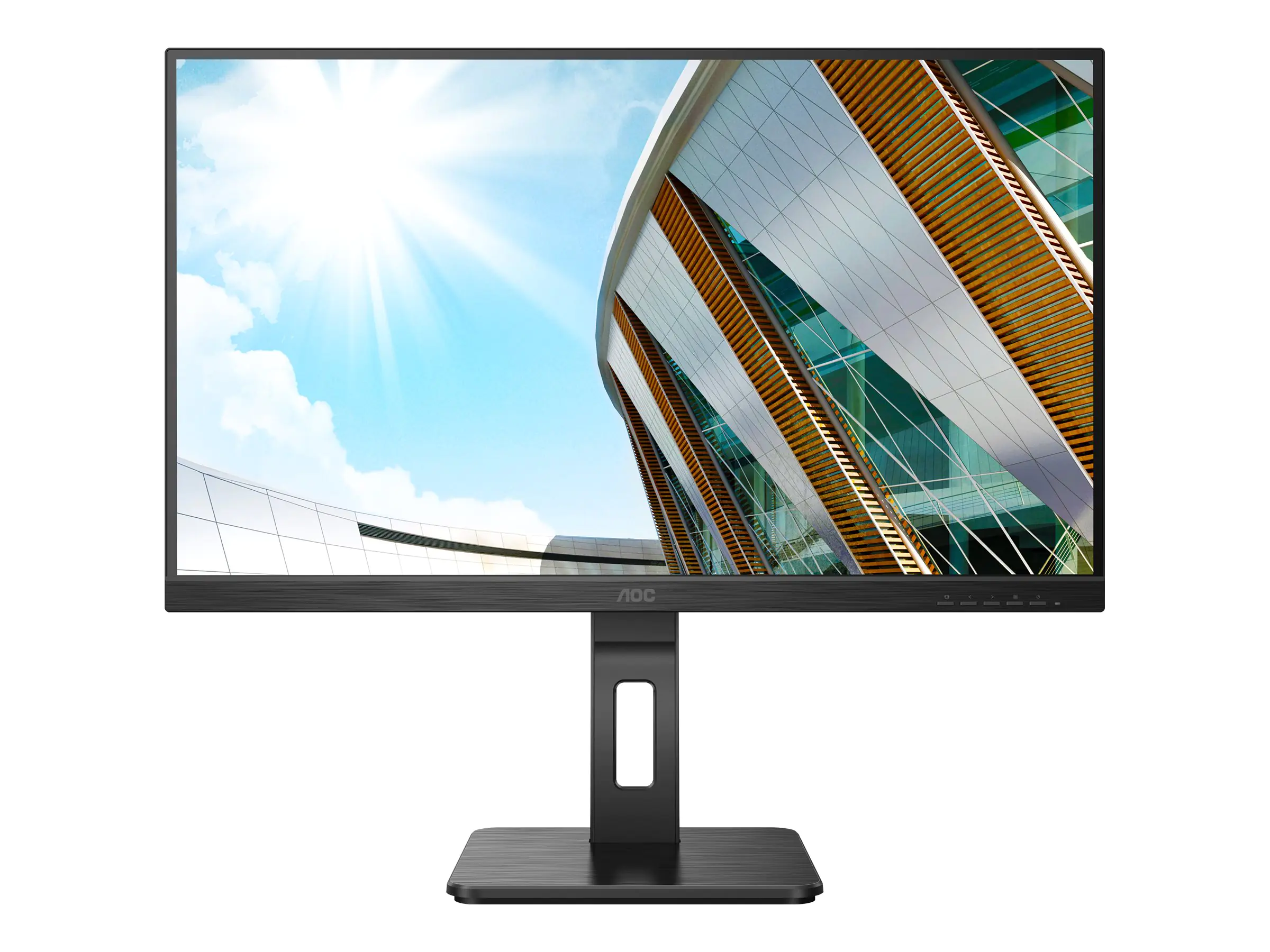 AOC Q27P2Q - LED-Monitor - 68.6 cm (27") - 2560 x 1440 QHD @ 75 Hz - IPS - 300 cd/m² - 1000:1 - 4 ms - HDMI, VGA, DisplayPort - Lautsprecher - Schwarz