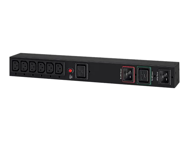 CyberPower Maintenance Bypass PDU MBP20HVIEC6A - Stromverteilungseinheit (Rack - einbaufähig) - Wechselstrom 200-240 V - Eingabe, Eingang 2 x IEC 60320 C20 - Ausgangsanschlüsse: 8 (2 x IEC 60320 C19, 6 x IEC 60320 C13) - 1U - Silber