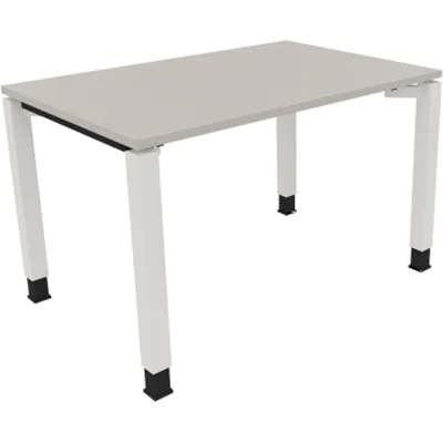 Schreibtisch Vierfuß Quadratrohr B1200xT800xH680-820 ws/Lichtgrau