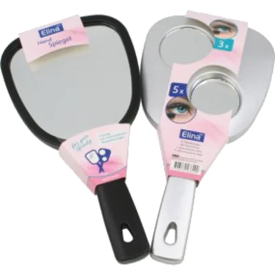 Elina Handspiegel XL 26 x 13 x 1,5 cm (B x H x T) 5fach, 3fach Kunststoff farbig sortiert (freie Farbauswahl nicht möglich