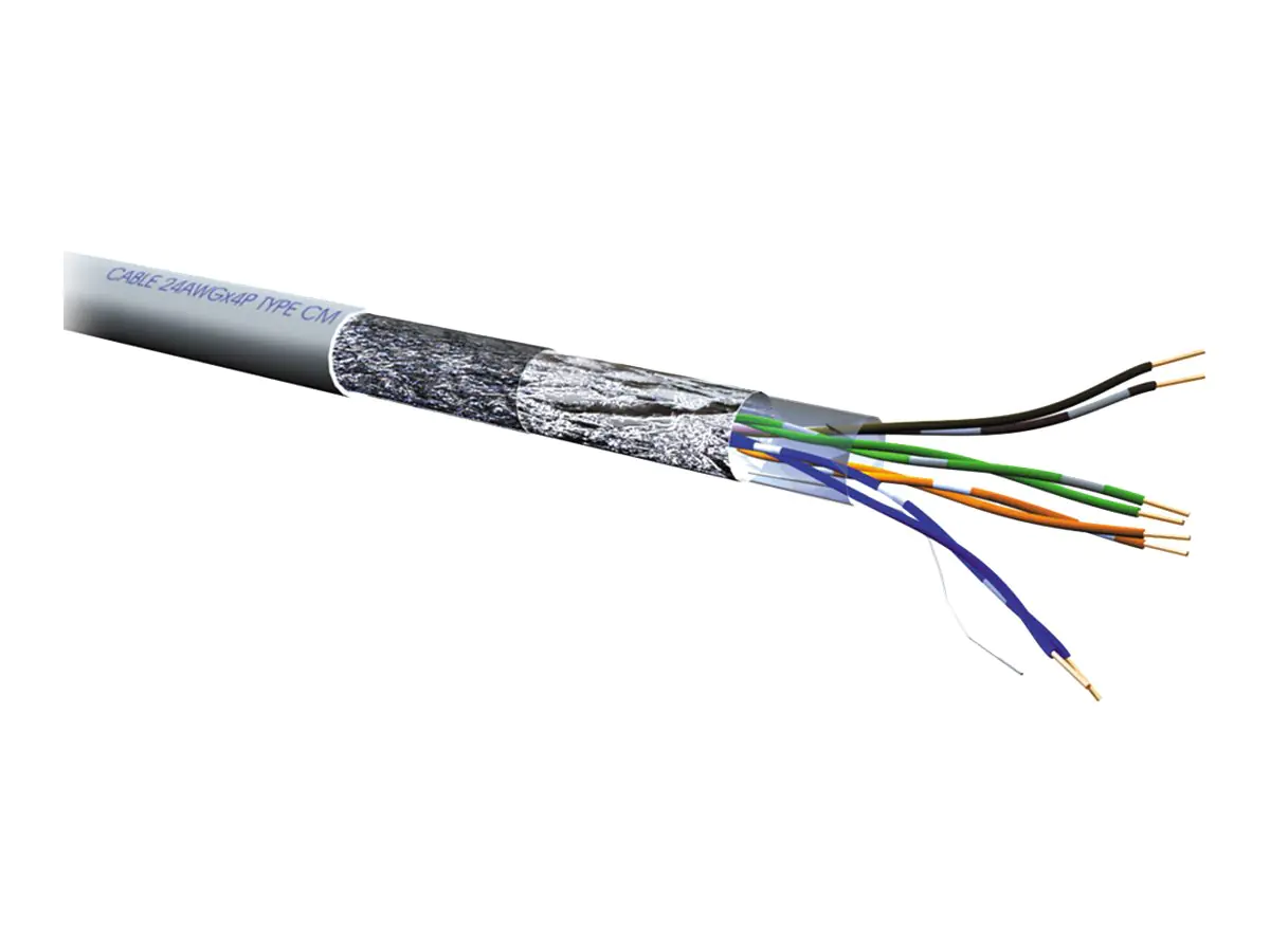 Roline - Netzwerkkabel - RJ-45 (M) zu RJ-45 (M) - 300 m - SFTP - CAT 5e - verseilt - Grau