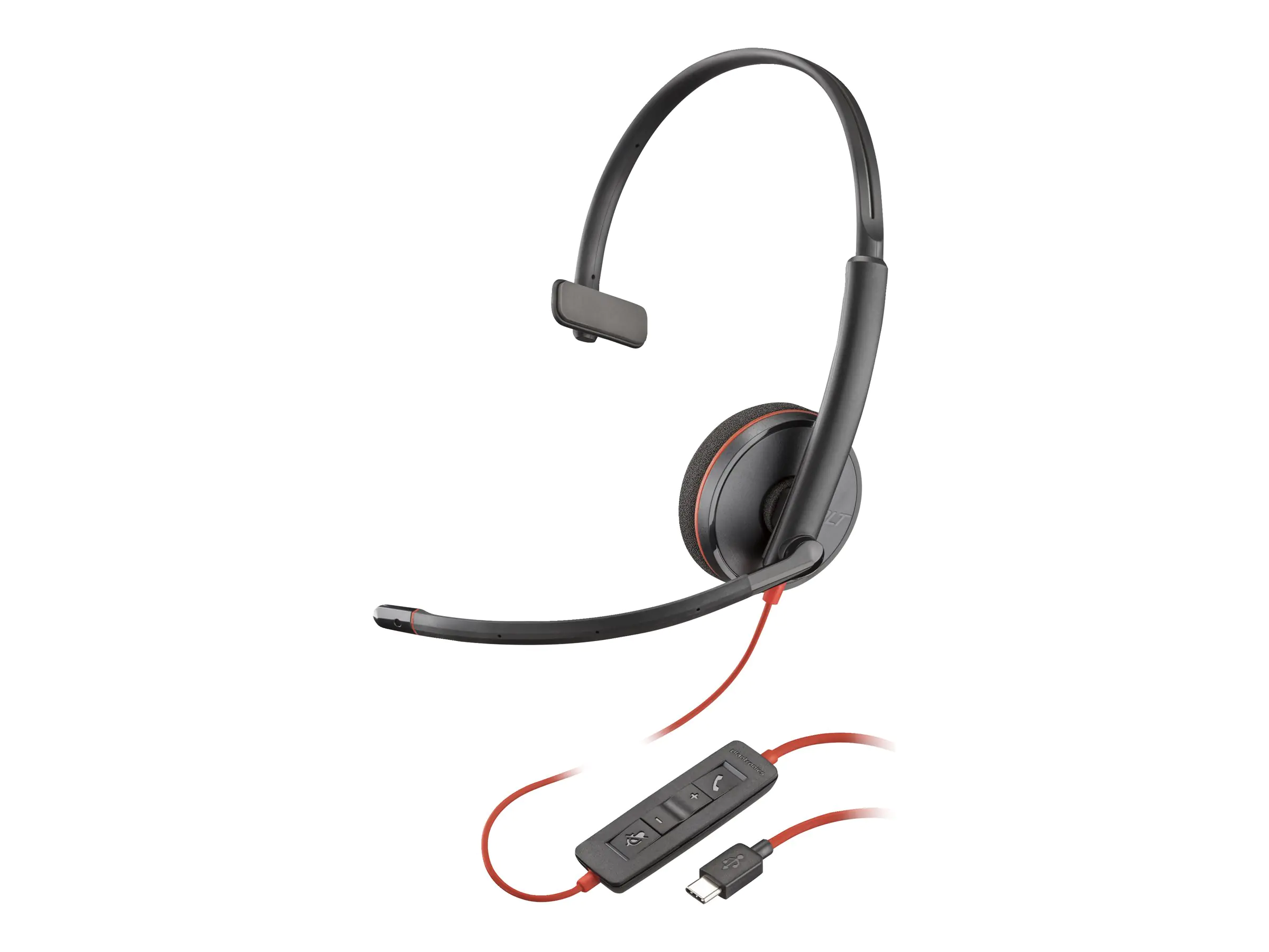 Poly Blackwire 3210 - Blackwire 3200 Series - Headset - On-Ear - kabelgebunden - USB-C - Schwarz - UC-zertifiziert