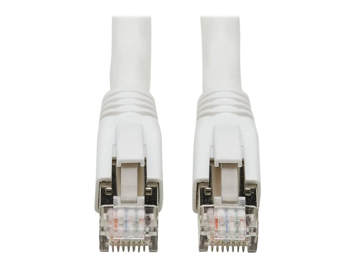 Eaton Tripp Lite Series Cat8 25G/40G Certified Snagless Shielded S/FTP Ethernet Cable (RJ45 M/M), PoE, White, 6 ft. (1.83 m) - Patch-Kabel - RJ-45 (M) zu RJ-45 (M) - 1.829 m - S/FTP - CAT 8 - ohne Haken, robust - weiß