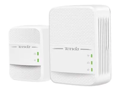 Tenda PH10 - Powerline Adapterkit 1GbE, HomePlug AV (HPAV) 2.0 - Wi-Fi 5 - Dual-Band - an Wandsteckdose anschließbar - mit Tenda AV1000 2-Port Gigabit Wi-Fi Powerline Extender