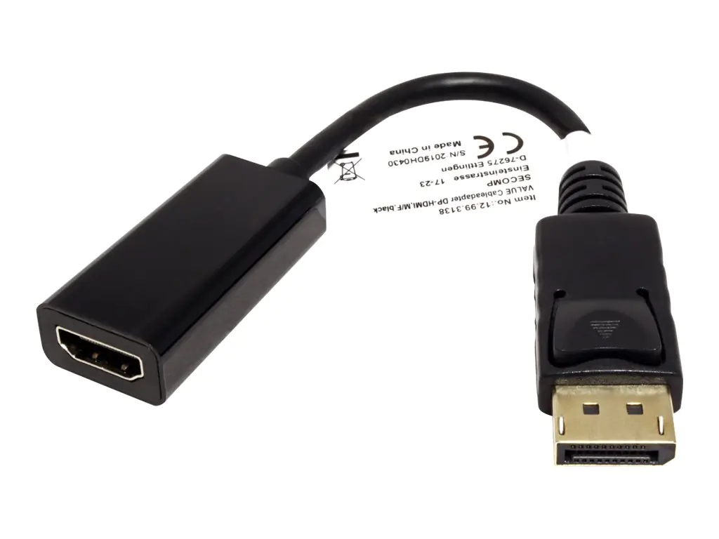 VALUE - Videoadapter - DisplayPort männlich zu HDMI weiblich - 15 cm
