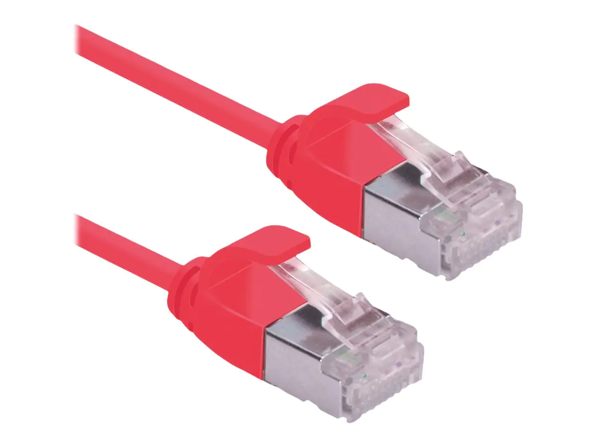 Roline Green - Patch-Kabel - RJ-45 (M) zu RJ-45 (M) - 5 m - U/FTP - CAT 6a - halogenfrei, geformt, ohne Haken, verseilt - Rot