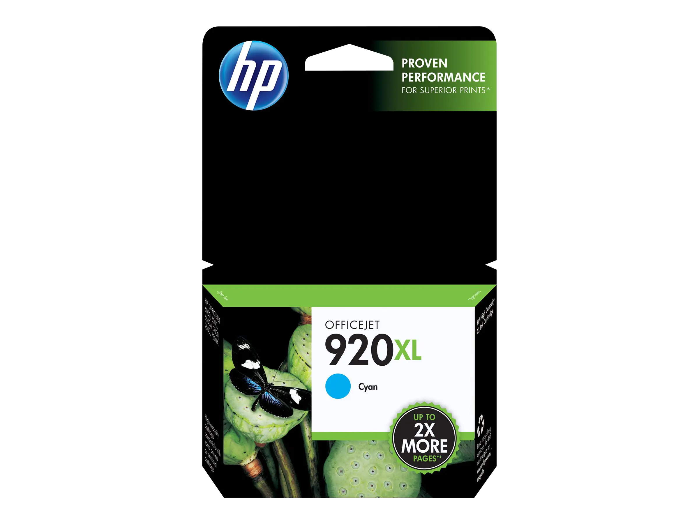 HP 920XL - Hohe Ergiebigkeit - Cyan - Original - Tintenpatrone - für Officejet 6000, 6000 E609a, 6500, 6500 E709a, 6500A, 6500A E710a, 7000 E809a, 7500A