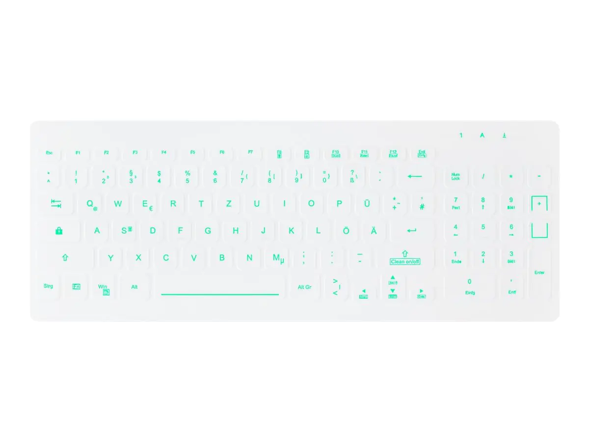 Cherry AKTIVE Key Hygiene Backlit Compact Keyboard with NumP
