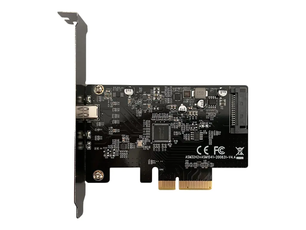 LC Power LC-PCI-C-USB32-2X2 - USB-Adapter - PCIe x4 - USB 3.2 Gen 2x2 x 1 - Schwarz