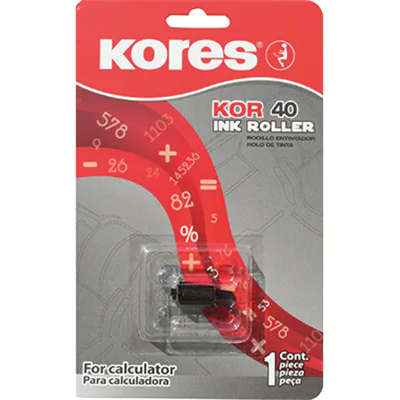 Kores Farbrolle Epson IR 40, Casio 116ER, -117ER, -FR3100, -FR3200, -FR, -1215, Sharp EL 1601, -2617 G744 schwarz