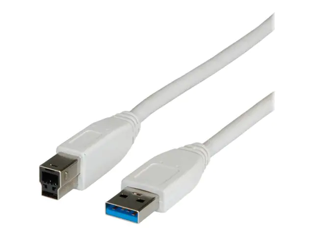 VALUE - USB-Kabel - USB Typ A (M) zu USB Type B (M) - USB 3.0 - 1.8 m - geformt - weiß