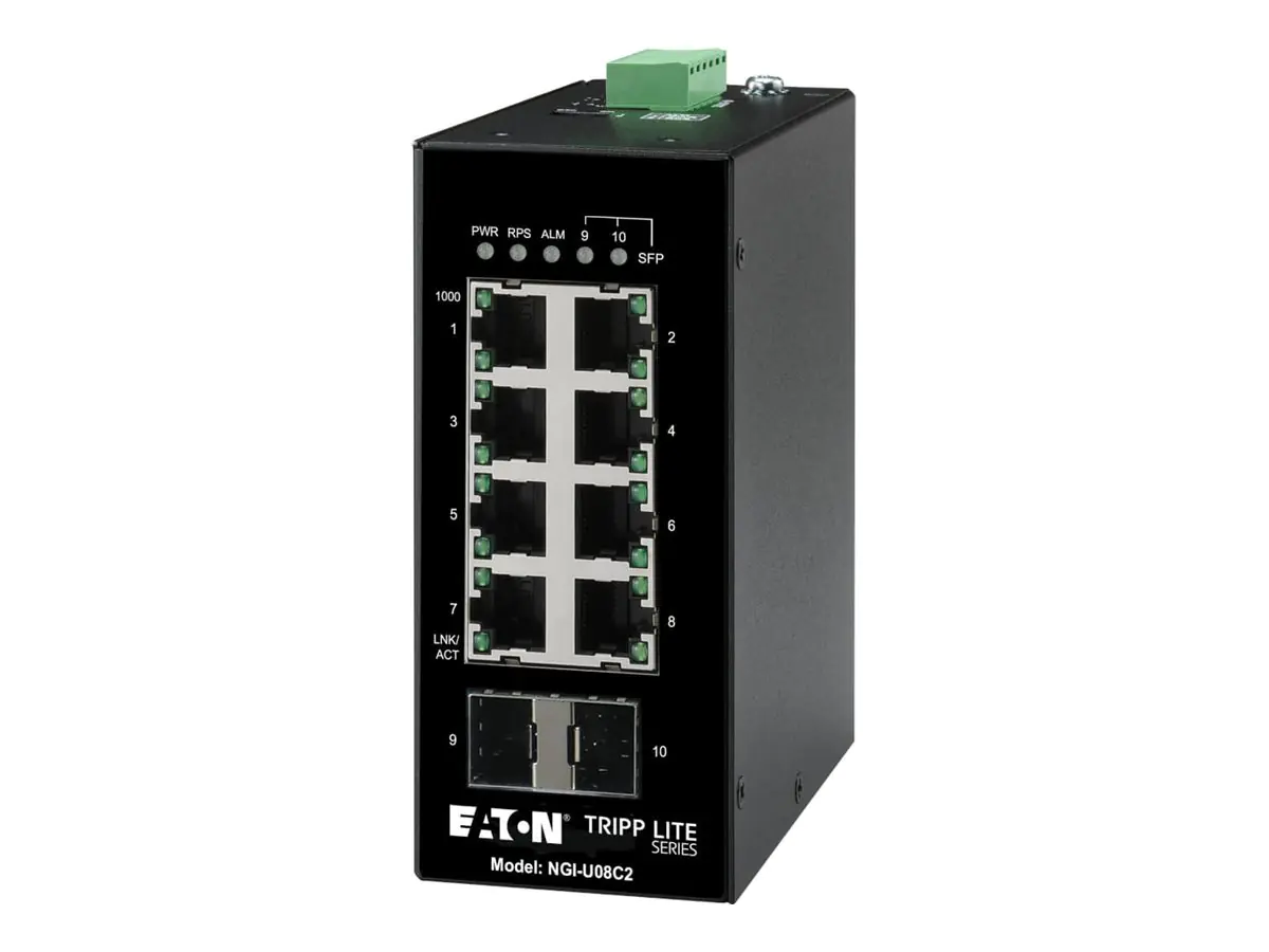 Eaton Tripp Lite series Unmanaged Industrial Gigabit Ethernet Switch 8-Port - 10/100/1000 Mbps