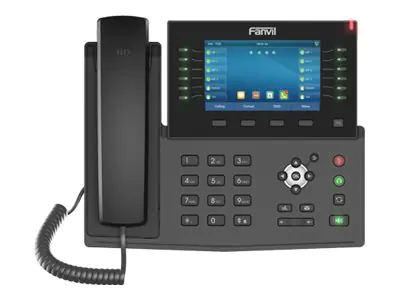 Fanvil X7C - VoIP-Telefon mit Rufnummernanzeige/Anklopffunktion - dreiweg Anruffunktion - SIP, SIP v2 over TLS, SIP v2 over UDP, SIP v2 over TCP - 20 Leitungen - Schwarz