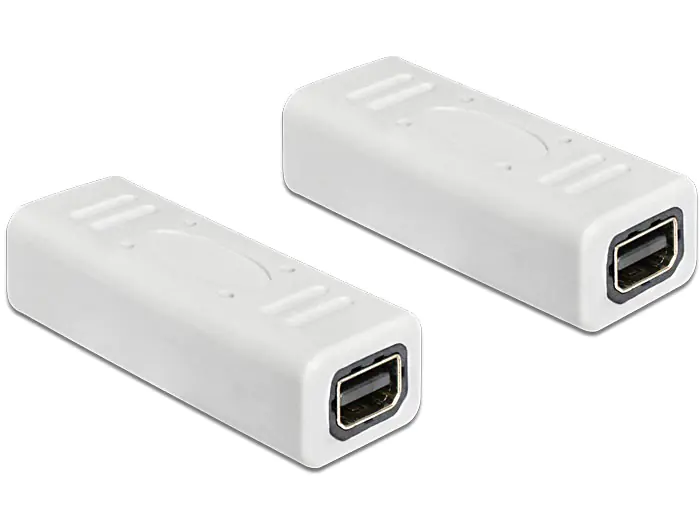 Delock - DisplayPort-Buchse-/Steckerwandler - Mini DisplayPort (W) zu Mini DisplayPort (W) - 3.9 cm - weiß
