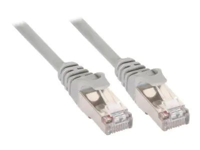 InLine - Patch-Kabel - RJ-45 (M) zu RJ-45 (M) - 30 cm - UTP - CAT 5e - geformt - Grau
