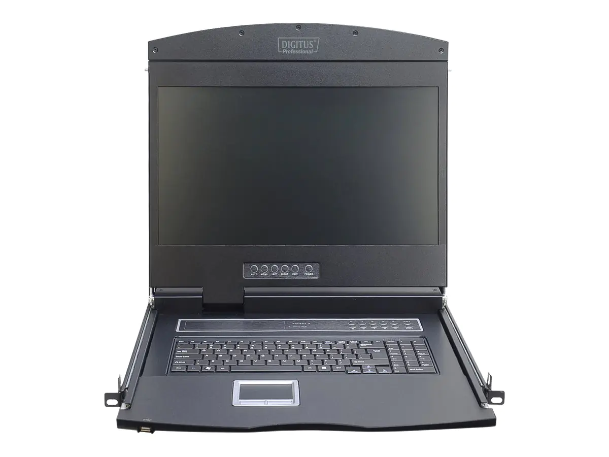 DIGITUS Professional DS-72211-5RU - KVM-Konsole mit KVM-Switch - 16 Anschlüsse - Russisch - 48.3