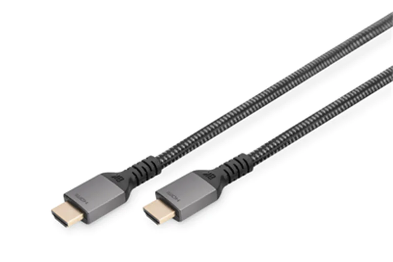 DIGITUS - Ultra High Speed - HDMI-Kabel mit Ethernet - HDMI männlich zu HDMI männlich - 2 m - Dreifachisolierung - Schwarz - unterstützt 8K 60 Hz (7680 x 4320)