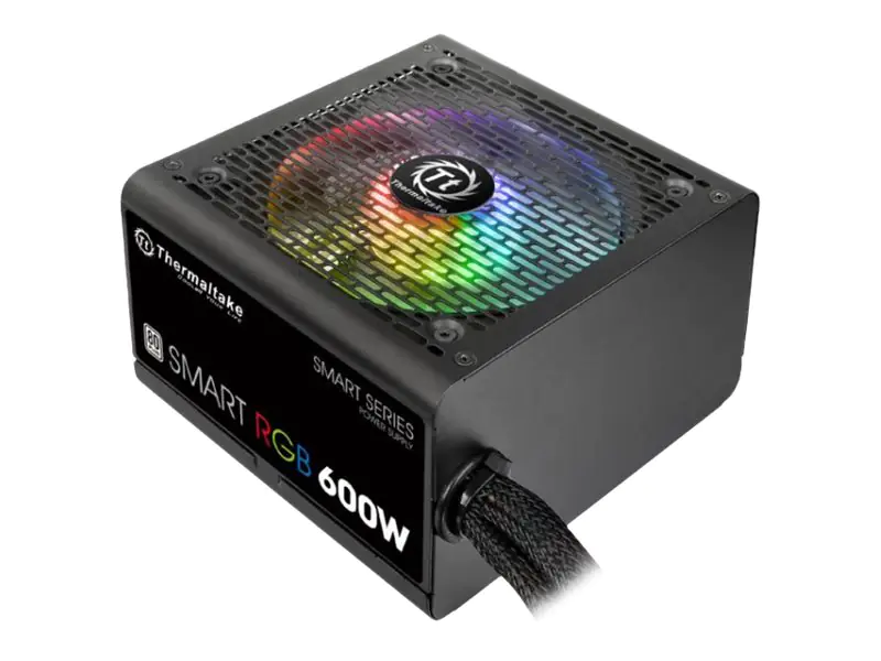Thermaltake SMART RGB PS-SPR-0600NHSAWE-1 - Netzteil (intern) - ATX12V 2.3 - 80 PLUS - Wechselstrom 230 V - 600 Watt - aktive PFC - Schwarz