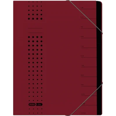 ELBA Ordnungsmappe chic 400002021 DIN A4 7Fächer Karton bordeaux