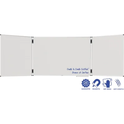 Legamaster Klapptafel UNITE PLUS 150/300 x 100 cm (B x H) Stahl weiß