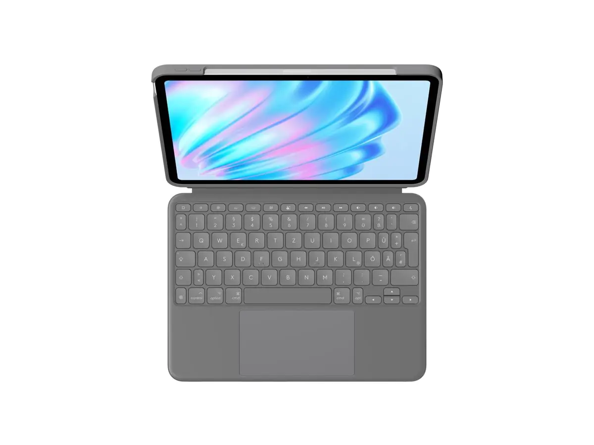 Logitech Combo Touch - Tastatur und Foliohülle - mit Trackpad - hintergrundbeleuchtet - Apple Smart
