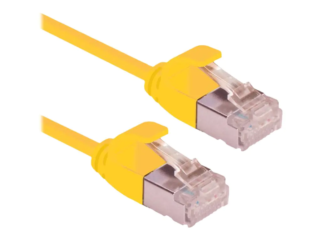 Roline DataCenter - Patch-Kabel - RJ-45 (M) zu RJ-45 (M) - 1.5 m - U/FTP - CAT 6a - halogenfrei, geformt, ohne Haken, verseilt, 10 Gigabit Ethernet - Gelb, Pantone 135C