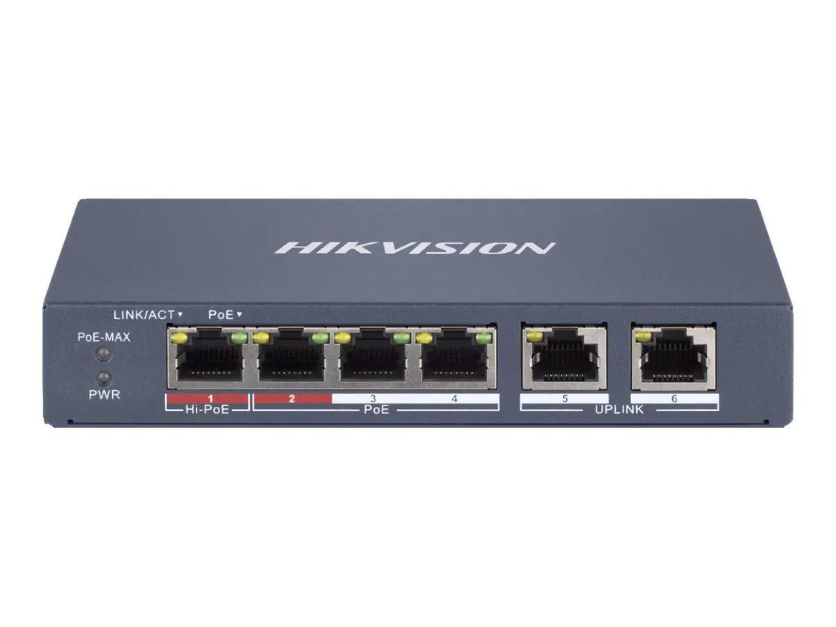 Hikvision DS-3E1106HP-EI - Switch - Smart - 3 x 10/100 (PoE+)
