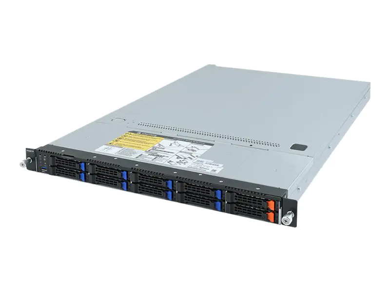 Gigabyte R182-Z91 (rev. 100) - Server - Rack-Montage - 1U - zweiweg - keine CPU - RAM 0 GB - SATA/PCI Express - Hot-Swap 6.4 cm (2.5") Schacht/Schächte - keine HDD - AST2500 - 1GbE - kein Betriebssystem - Monitor: keiner