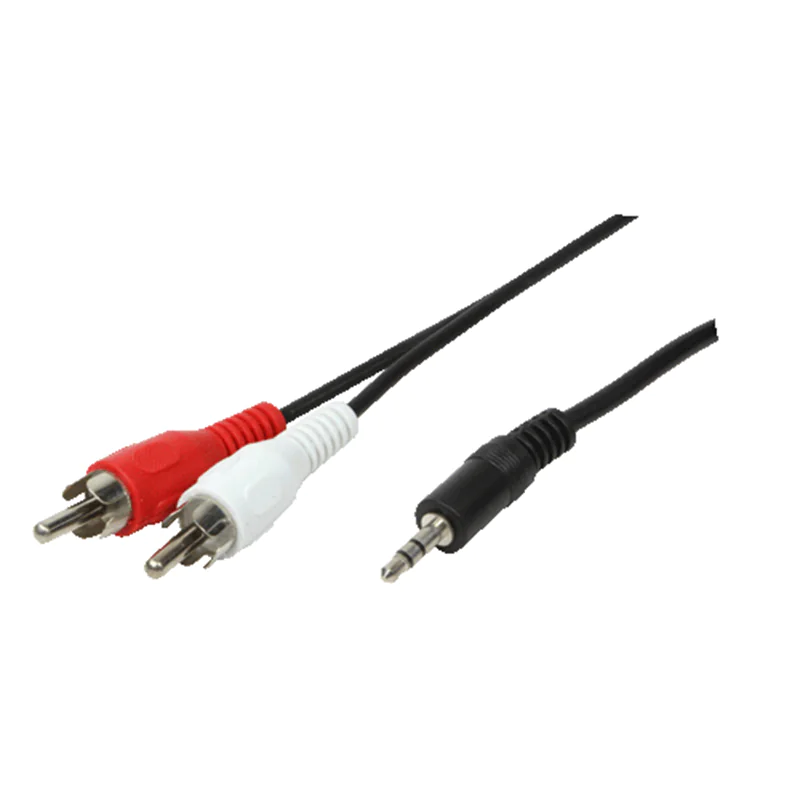 LogiLink - Audiokabel - mini-phone stereo 3.5 mm männlich zu RCA x 2 männlich - 1.5 m - Schwarz