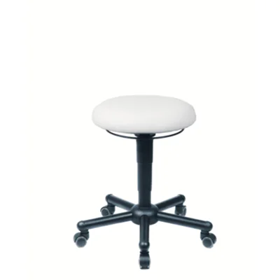 meychair Sitzhocker Assistant Pro A19 XXL Rundsitz weiß Farbe des Fußkreuzes: schwarz