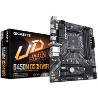 Gigabyte B450M DS3H WIFI - 1.0 - Motherboard - micro ATX - Socket AM4 - AMD B450 Chipsatz - USB 3.1 Gen 1 - Bluetooth, Gigabit LAN, Wi-Fi - Onboard-Grafik (CPU erforderlich) - HD Audio (8-Kanal)