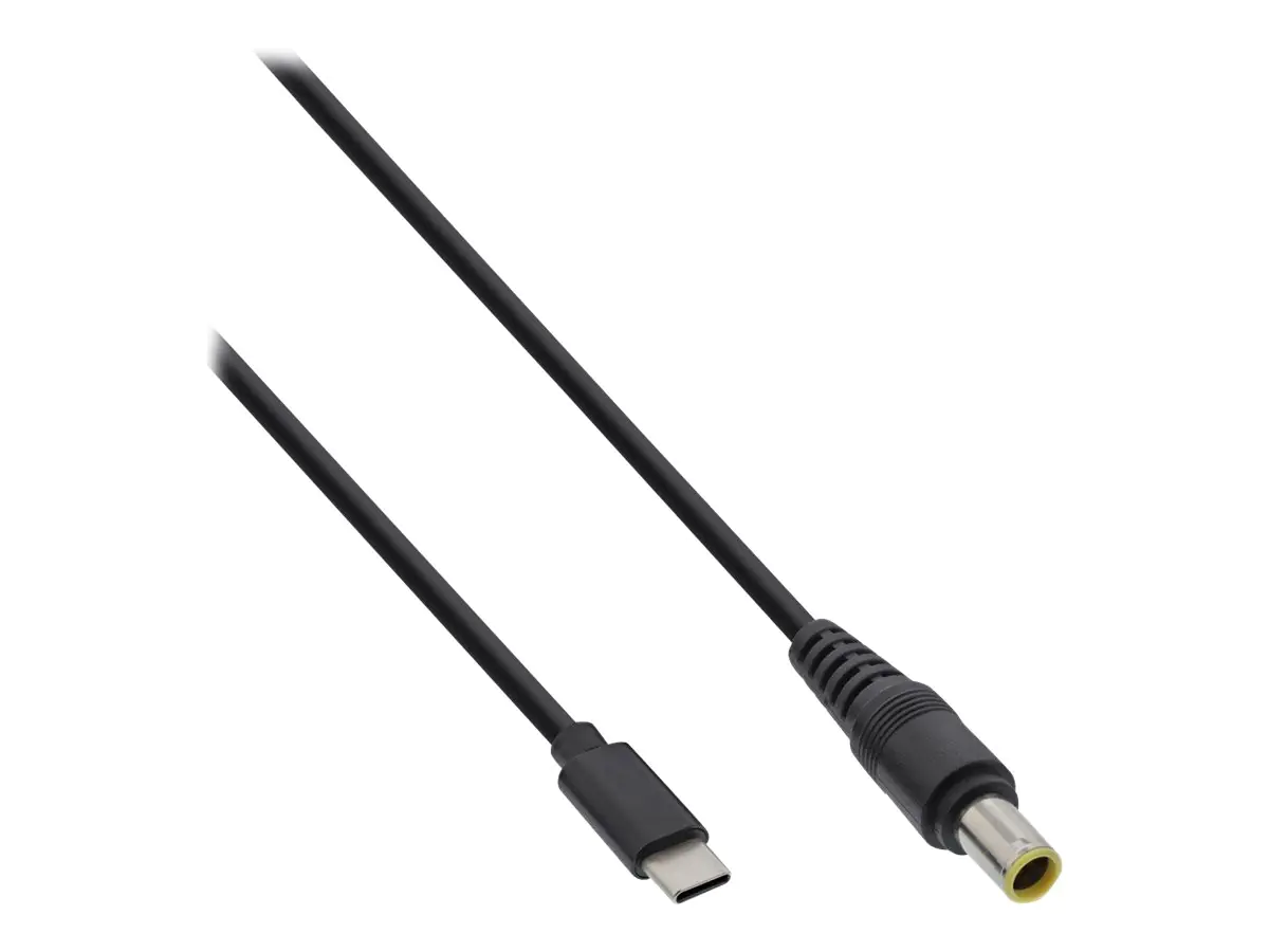 InLine - Stromkabel - 24 pin USB-C (M) zu Gleichstromstecker 0,9/5,5/7,9 mm (M) - DC 18 - 20 V - 3.25 A - 2 m - Schwarz