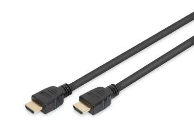DIGITUS - Ultra High Speed - HDMI-Kabel mit Ethernet - HDMI männlich zu HDMI männlich - 2 m - Dreifachisolierung - Schwarz - 8K Unterstützung