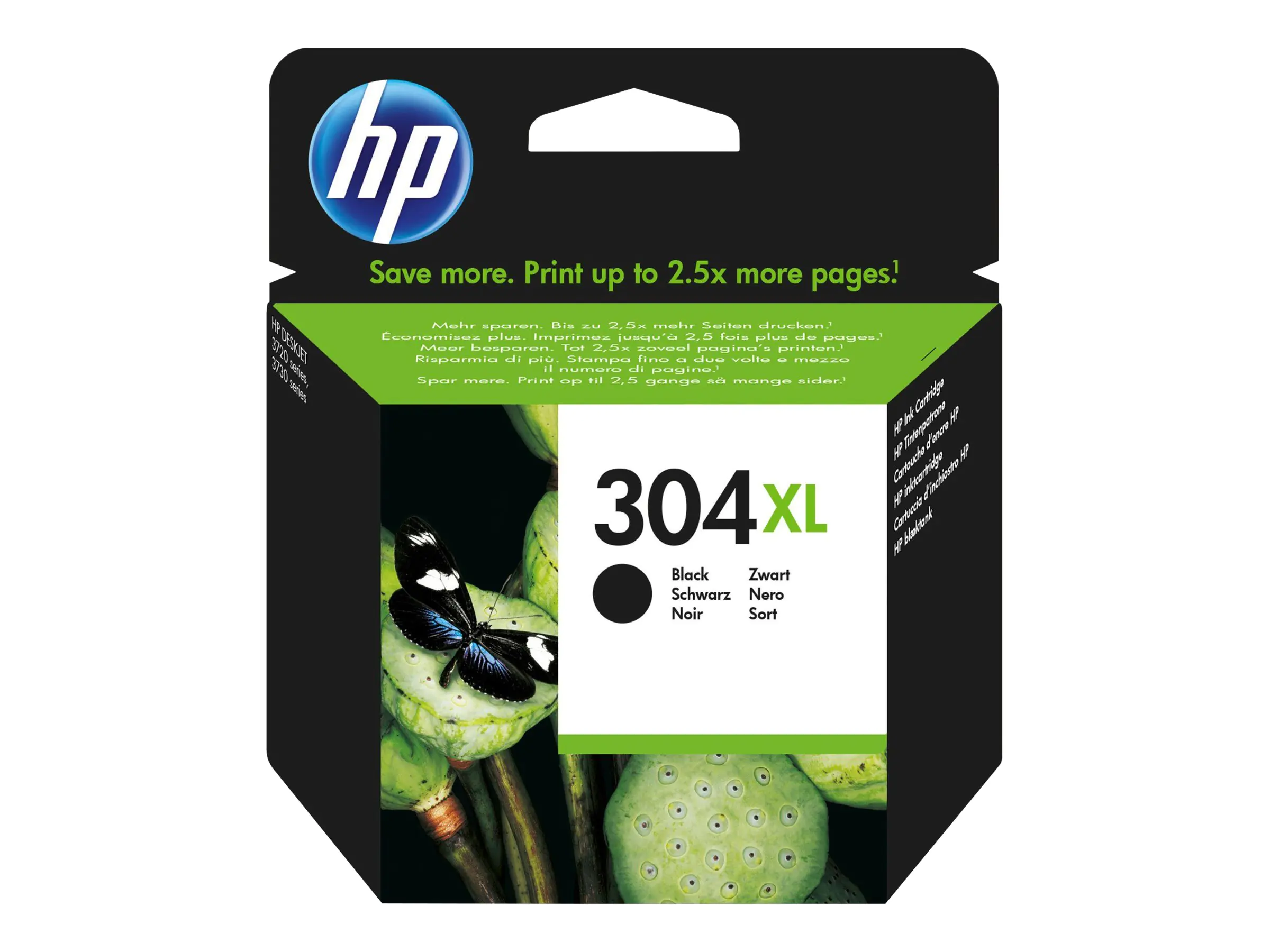 HP 304XL - Hohe Ergiebigkeit - Schwarz - Original - Blisterverpackung - Tintenpatrone - für AMP 130; Deskjet 26XX, 37XX; Envy 50XX