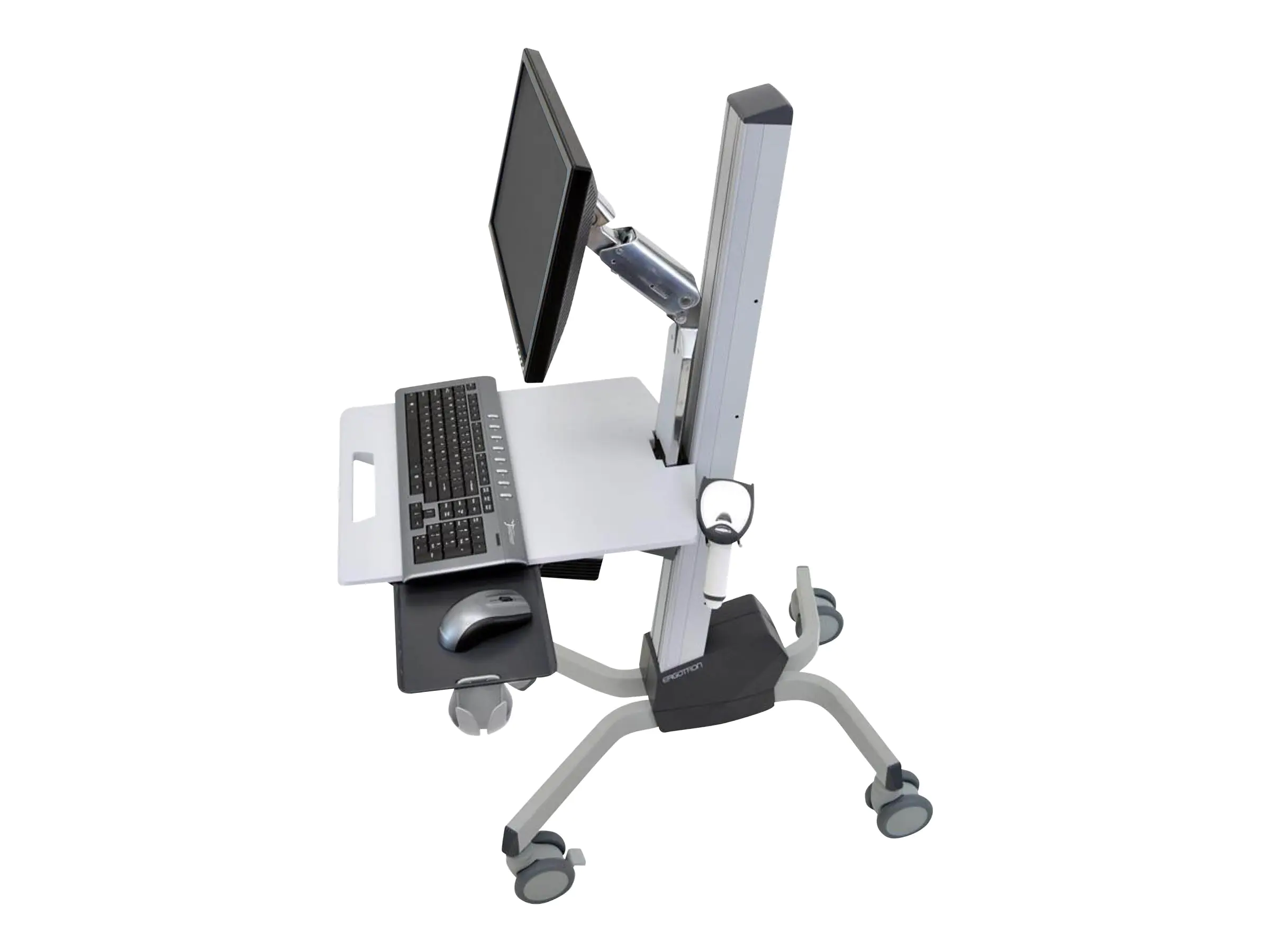 Ergotron Neo-Flex - Wagen - Constant Force-Höhenverstellung - für LCD-Display / PC-Ausrüstung - Aluminium, hochwertiger Kunststoff, verzinker Stahl - Zweistufiges Grau - Bildschirmgröße: bis zu 68,6 cm (bis zu 27 Zoll) 24-206-214