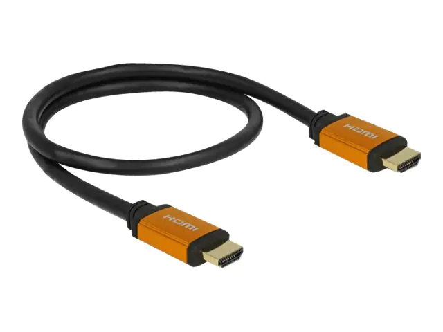 Delock - HDMI-Kabel - HDMI männlich zu HDMI männlich - 2 m - Dreifachisolierung - Schwarz, Gold - 8K Unterstützung